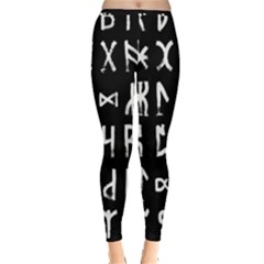 Macromannic Runes Collected Inverted Inside Out Leggings by WetdryvacsLair