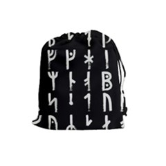 Medieval Runes Collected Inverted Complete Drawstring Pouch (large) by WetdryvacsLair