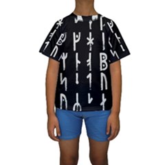 Medieval Runes Collected Inverted Complete Kids  Short Sleeve Swimwear by WetdryvacsLair