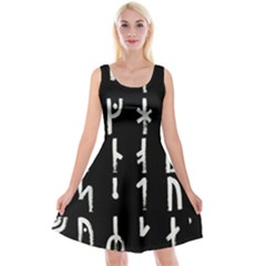 Medieval Runes Collected Inverted Complete Reversible Velvet Sleeveless Dress by WetdryvacsLair