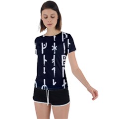 Medieval Runes Collected Inverted Complete Back Circle Cutout Sports Tee by WetdryvacsLair