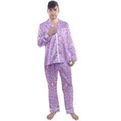 Stary Stars Men s Long Sleeve Satin Pajamas Set by Sparkle
