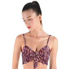 Mosaic Woven Tie Front Bralet