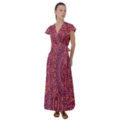 Piale Kolodo Flutter Sleeve Maxi Dress by Sparkle
