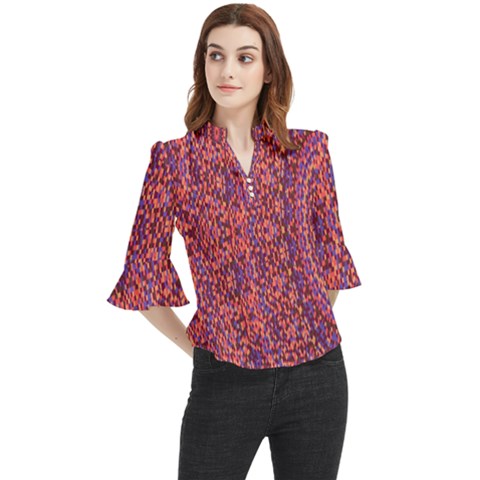 Piale Kolodo Loose Horn Sleeve Chiffon Blouse by Sparkle