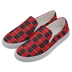 Rosegold Beads Chessboard1 Men s Canvas Slip Ons by Sparkle
