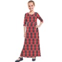 Rosegold Beads Chessboard1 Kids  Quarter Sleeve Maxi Dress View1