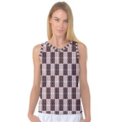 Rosegold Beads Chessboard Women s Basketball Tank Top by Sparkle