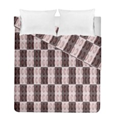 Rosegold Beads Chessboard Duvet Cover Double Side (full/ Double Size) by Sparkle