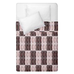 Rosegold Beads Chessboard Duvet Cover Double Side (single Size) by Sparkle