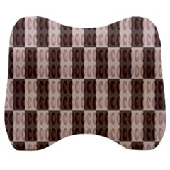Rosegold Beads Chessboard Velour Head Support Cushion by Sparkle