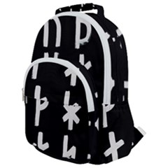 Younger Futhark Rune Set Collected Inverted Rounded Multi Pocket Backpack by WetdryvacsLair
