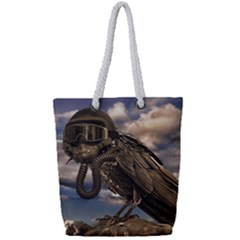 Apocalyptic Future Concept Artwork Full Print Rope Handle Tote (small) by dflcprintsclothing