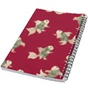 Bright decorative seamless  pattern with  fairy fish on the red background. 5.5  x 8.5  Notebook View2