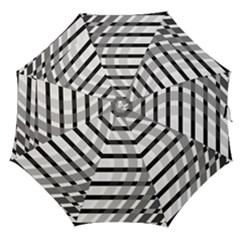 Nine Bar Monochrome Fade Squared Bend Straight Umbrellas by WetdryvacsLair
