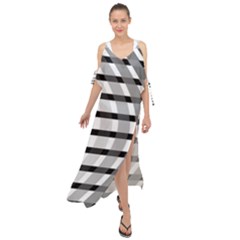 Nine Bar Monochrome Fade Squared Bend Maxi Chiffon Cover Up Dress by WetdryvacsLair