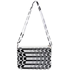 Nine Bar Monochrome Fade Squared Bend Double Gusset Crossbody Bag by WetdryvacsLair