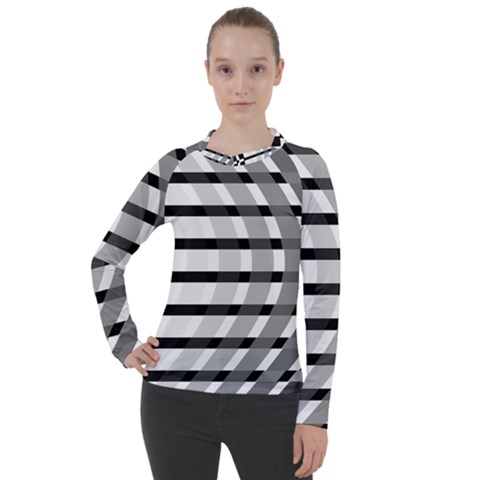 Nine Bar Monochrome Fade Squared Bend Women s Pique Long Sleeve Tee by WetdryvacsLair