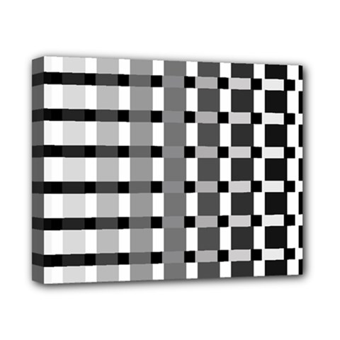 Nine Bar Monochrome Fade Squared Pulled Inverted Canvas 10  X 8  (stretched) by WetdryvacsLair