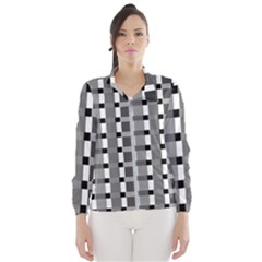 Nine Bar Monochrome Fade Squared Pulled Inverted Women s Windbreaker by WetdryvacsLair