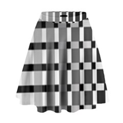 Nine Bar Monochrome Fade Squared Pulled Inverted High Waist Skirt by WetdryvacsLair