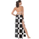 Nine Bar Monochrome Fade Squared Pulled Inverted Maxi Chiffon Tie-Up Sarong View2