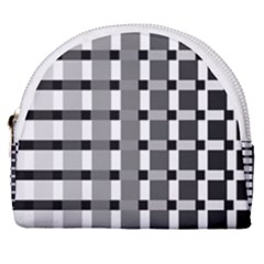Nine Bar Monochrome Fade Squared Pulled Inverted Horseshoe Style Canvas Pouch by WetdryvacsLair