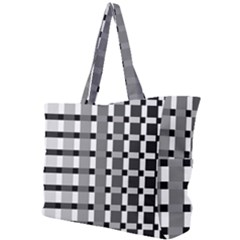 Nine Bar Monochrome Fade Squared Pulled Inverted Simple Shoulder Bag by WetdryvacsLair