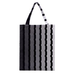 Nine Bar Monochrome Fade Squared Pulled Classic Tote Bag by WetdryvacsLair