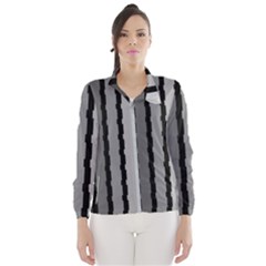 Nine Bar Monochrome Fade Squared Pulled Women s Windbreaker by WetdryvacsLair