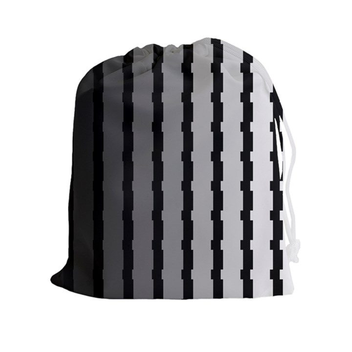 Nine Bar Monochrome Fade Squared Pulled Drawstring Pouch (2XL)