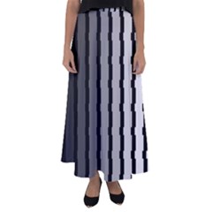 Nine Bar Monochrome Fade Squared Pulled Flared Maxi Skirt by WetdryvacsLair