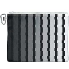 Nine Bar Monochrome Fade Squared Pulled Canvas Cosmetic Bag (xxxl) by WetdryvacsLair