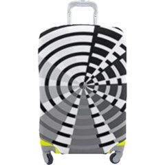 Nine Bar Monochrome Fade Squared Wheel Luggage Cover (large) by WetdryvacsLair