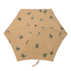 Delicate Decorative Seamless  Pattern With  Fairy Fish On The Peach Background Mini Folding Umbrellas by EvgeniiaBychkova