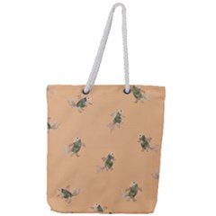 Delicate Decorative Seamless  Pattern With  Fairy Fish On The Peach Background Full Print Rope Handle Tote (large) by EvgeniiaBychkova