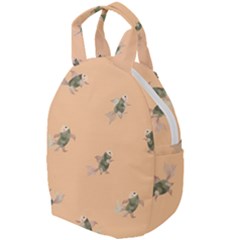 Delicate Decorative Seamless  Pattern With  Fairy Fish On The Peach Background Travel Backpacks