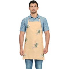 Delicate Decorative Seamless  Pattern With  Fairy Fish On The Peach Background Kitchen Apron by EvgeniiaBychkova