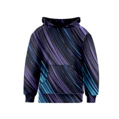 Blue And Purple Stripes Kids  Pullover Hoodie