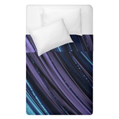Blue And Purple Stripes Duvet Cover Double Side (single Size)