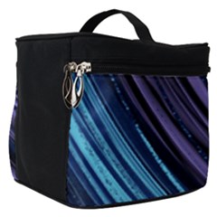 Blue And Purple Stripes Make Up Travel Bag (small) by Dazzleway