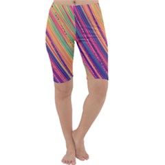 Colorful stripes Cropped Leggings 