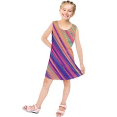 Colorful Stripes Kids  Tunic Dress by Dazzleway