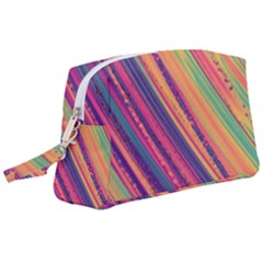 Colorful stripes Wristlet Pouch Bag (Large)