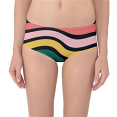 Nine 9 Bar Rainbow Sea Sickness Mid-waist Bikini Bottoms by WetdryvacsLair