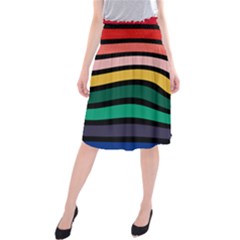 Nine 9 Bar Rainbow Sea Sickness Midi Beach Skirt by WetdryvacsLair