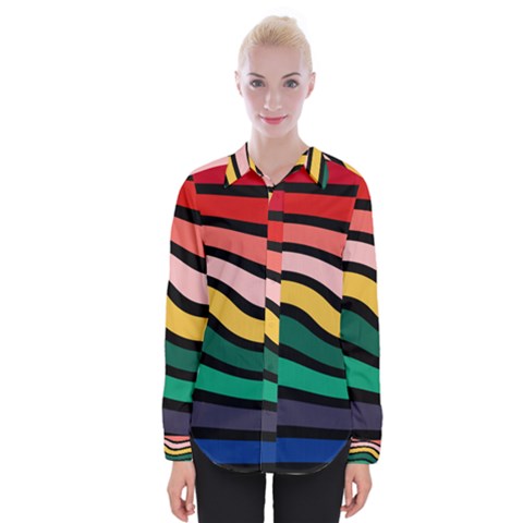 Nine 9 Bar Rainbow Sea Sickness Womens Long Sleeve Shirt by WetdryvacsLair