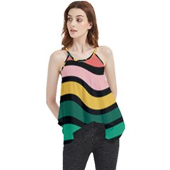 Nine 9 Bar Rainbow Sea Sickness Flowy Camisole Tank Top by WetdryvacsLair