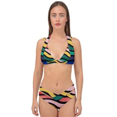 Nine 9 Bar Rainbow Sea Sickness Double Strap Halter Bikini Set by WetdryvacsLair