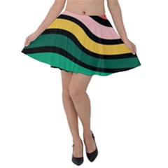 Nine 9 Bar Rainbow Sea Sickness Velvet Skater Skirt by WetdryvacsLair